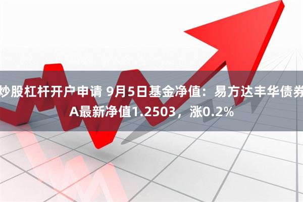 炒股杠杆开户申请 9月5日基金净值：易方达丰华债券A最新净值